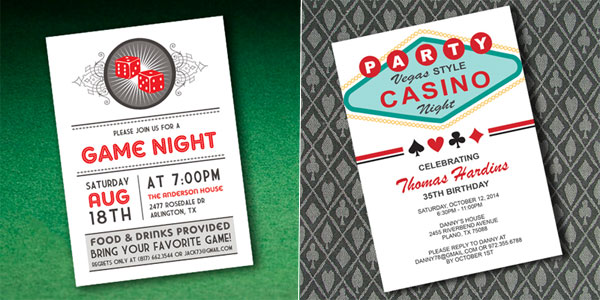 A themed invitation sets the mood for things to come. Download casino invitation templates here.