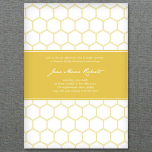 Printable Invitation Template with Honeycomb Pattern