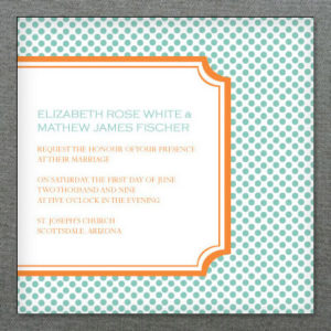 Invitation Template - Modern Square Polka Dot