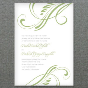 Invitation Template - Top & Bottom Flourish Design