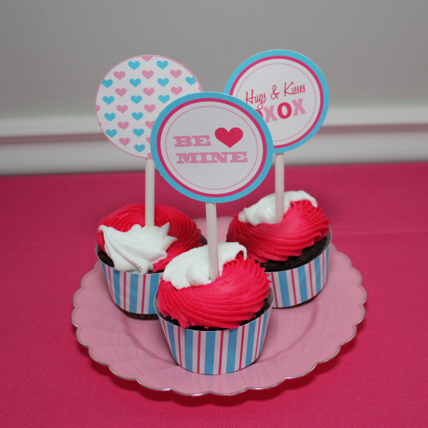 Download Valentine's Day Template: Cupcake Topper & Wrapper ...