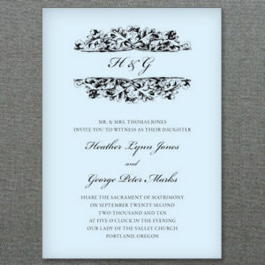 Monogram Crest Invitation Template - Print at Home