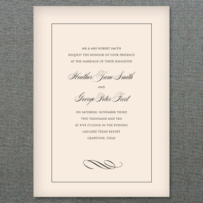 simple & elegant wedding invitation template