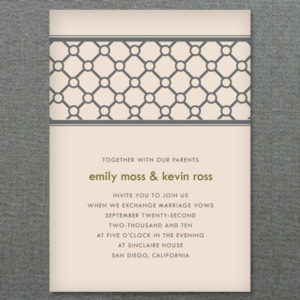 Printable Invitation with Modern Lattice Design