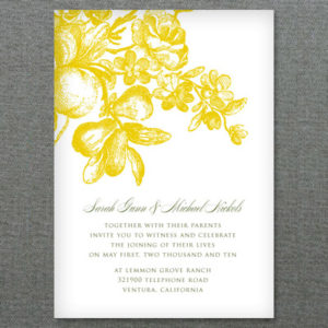 Lemon Love Wedding Invitation Template