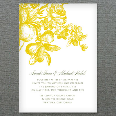 Lemon Wedding Invitations 2