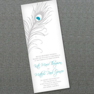 Peacock Feather Wedding Invitation Template