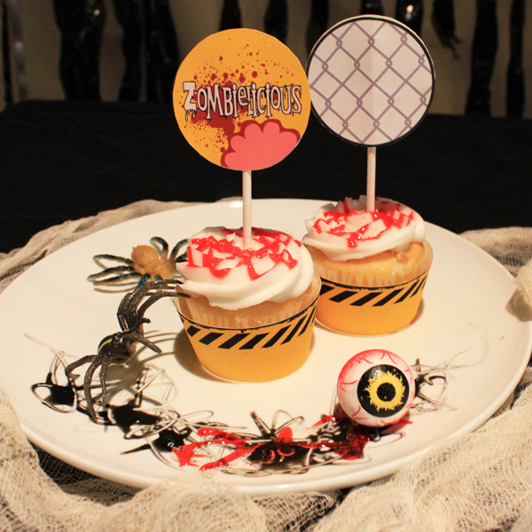 Download Halloween ' Zombie Apocalypse' Cupcake Topper Template ...