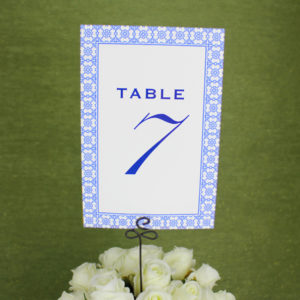 Printable Reception Table Number Template