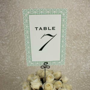 Vintage Reception Table Number Template