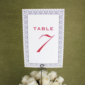 Printable Table Number Cards - Vintage Design