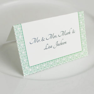 Vintage Reception Place Card Template