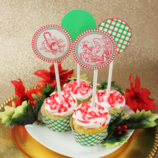 Printable Christmas Cupcake Toppers Download &amp; Print