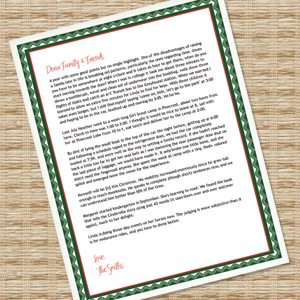 Printable Christmas Letter Paper Microsoft Word Template Download