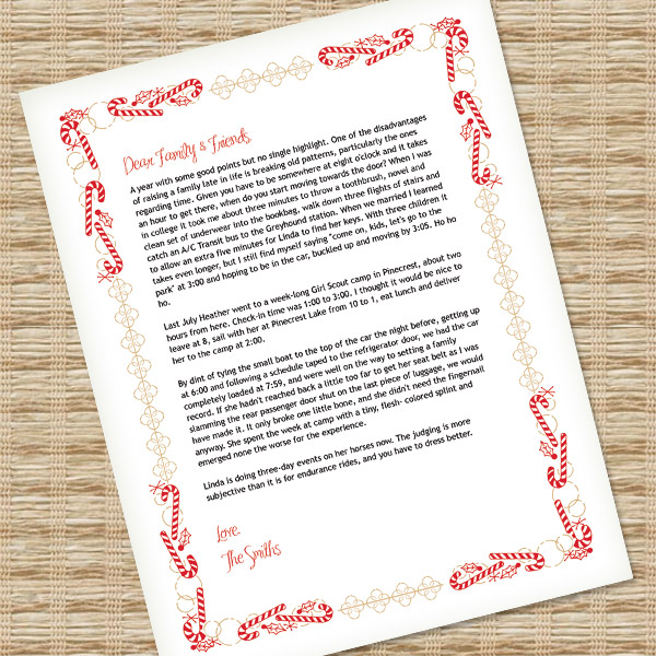 Christmas Letter Template For MS Word Download Print