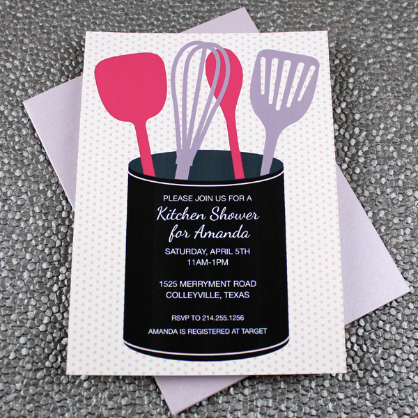 Kitchen Shower Invitation Template With Utensils Download Print Kitchen Shower Invitation Template With Utensils Download Print