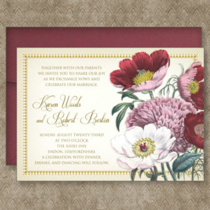 Red Poppy Invitation Template