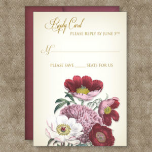 Red Poppy RSVP Card Template