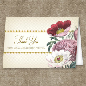 Red Poppy Thank You Card Template