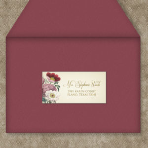 Red Poppy Address Label Template