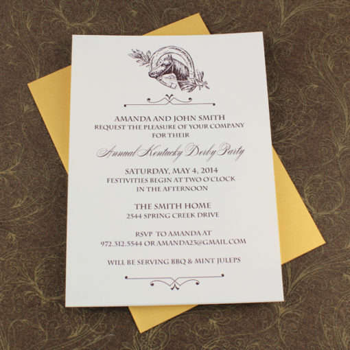 Kentucky Derby Invitation Template Download & Print
