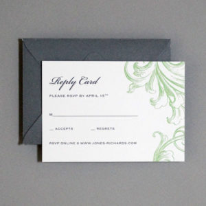 Florid Scroll RSVP Card Template