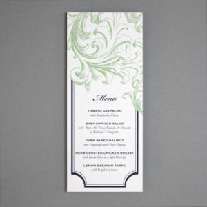 Invitation Template - Tea Length Florid Scroll