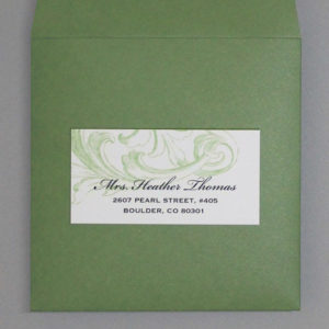 Florid Scroll Address Label Template