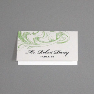 Florid Scroll Place Card Template