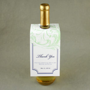 Florid Scroll Wine Bottle Tag Template