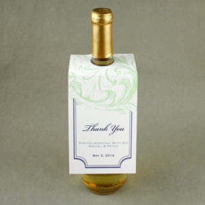 Florid Scroll Wine Bottle Tag Template