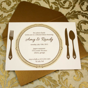 Invitation Template - Elegant Rehersal Dinner Invitation