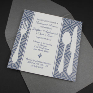 Invitation Template - Square Rehersal Dinner Invitation
