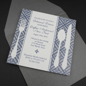 Invitation Template - Square Rehersal Dinner Invitation