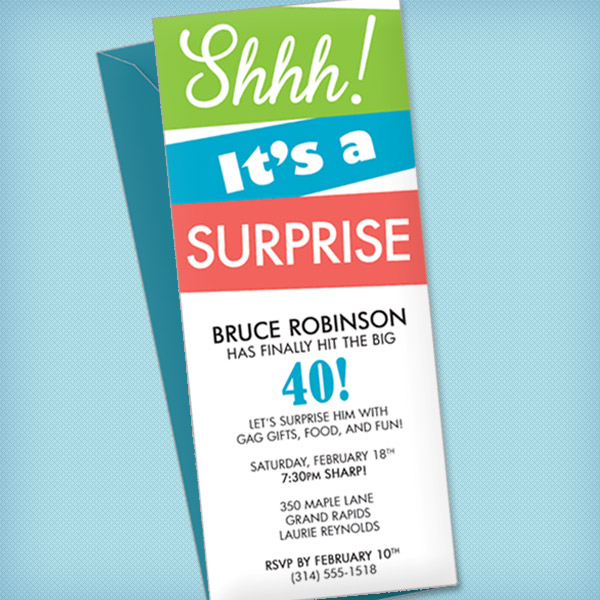 Surprise Party Invitation Template | Download & Print