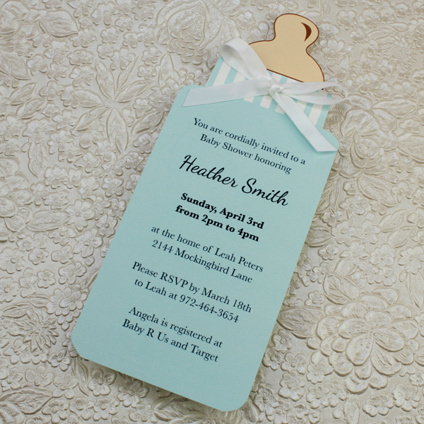Baby Bottle Invitations 1