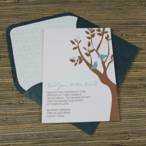 Invitation Template - Love Birds in Tree