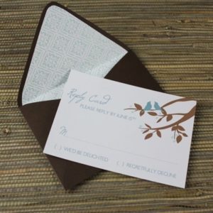 RSVP Template - Love Birds in Tree