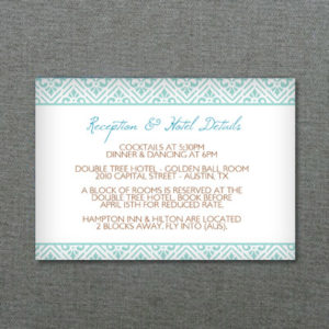 Reception Card Template - Retro Diamond