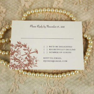 RSVP Card Template - Vintage Carnival Trumpet Design