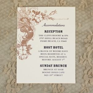 Reception Card Template - Vintage Carnival Flourish Design