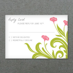 Deco Flower DIY RSVP Card Template