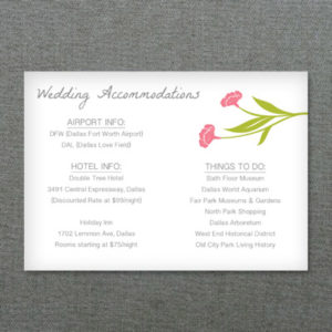 Deco Flower DIY Reception Card Template