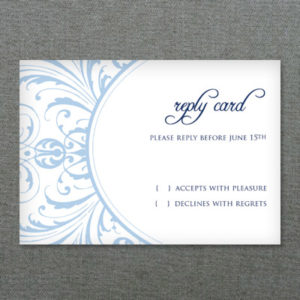 Deco Scroll Wedding RSVP Card Template