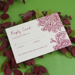 RSVP Template - Matelasse Pattern