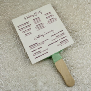 Wedding Program Paddle Fan Template Matelasse Design Download