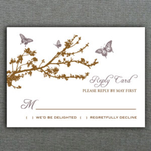Butterfly & Branch RSVP Card Template
