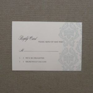 French Damask Wedding RSVP Template