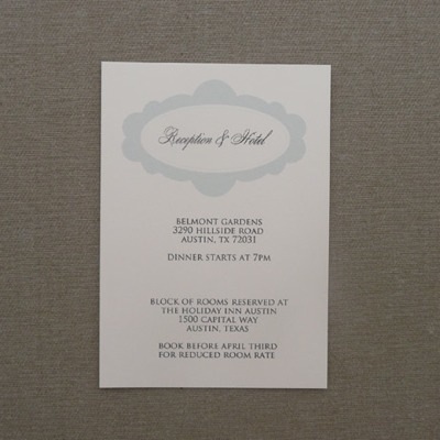French Damask Wedding Reception Card Template Download Print