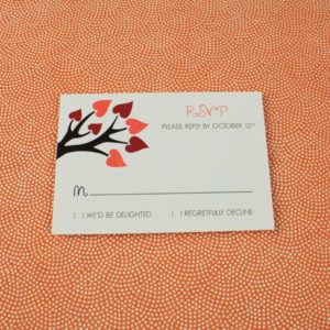 Fall Wedding RSVP Template with Heart Tree